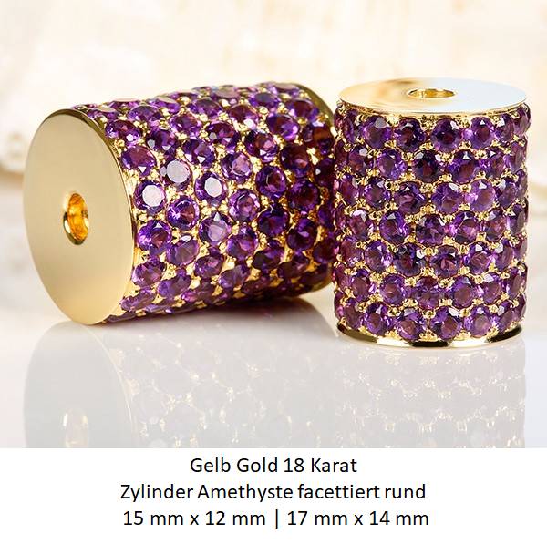 Amethyst Gelb Gold Zylinder
